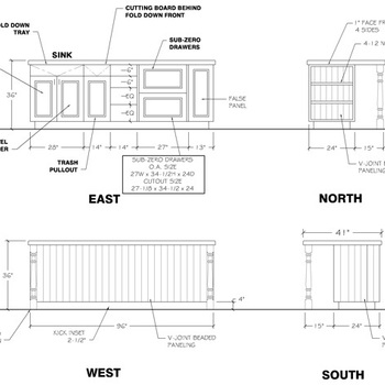 Fig. 6- Kitchen: Island Elevations